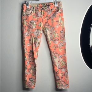 Neon floral pants